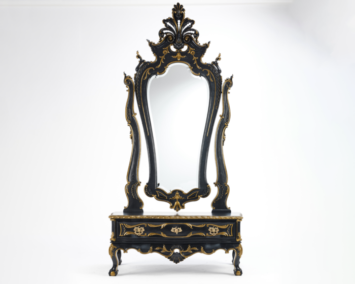 Antique furniture with baroque-style mirror from the 1890s/1910s - Image 2