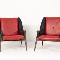 Conjunto de Sofá Vintage Rojo Doble e Individuales - José Espinho - Imagen 3