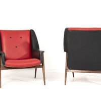 Conjunto de Sofá Vintage Rojo Doble e Individuales - José Espinho - Imagen 4